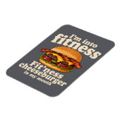 フィットネス大好き チーズバーガー大好き マグネット (左側)