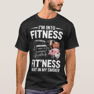 フィットネス大好き バーベキュー 肉のスモーク グリル Tシャツ