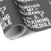 フィットネス夫トライアスロンのトレーニングスケジュール ラッピングペーパー (ロールコーナー)