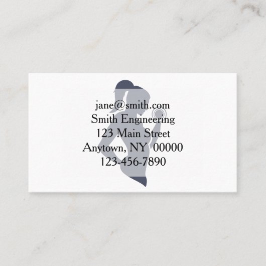 フィットネス娘がダンベルを持ち上げる 名刺 (正面)