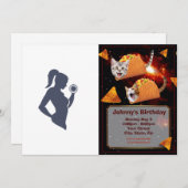 フィットネス娘がダンベルを持ち上げる 招待状 (正面/裏面)