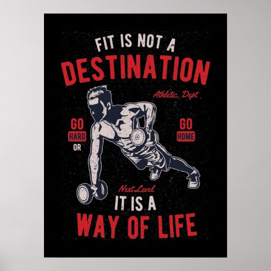 フィットネス引用文ポスター ポスター (正面)