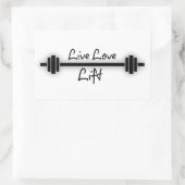 フィットネス引用文:ライブラブリフト 長方形シール (バッグ)