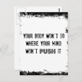 フィットネス引用文:体が移動しない… ポストカード (正面/裏面)