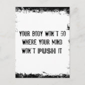 フィットネス引用文:体が移動しない… ポストカード (正面)