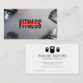 フィットネス強度訓練パーソナルトレーナー 予約カード (正面/裏面)