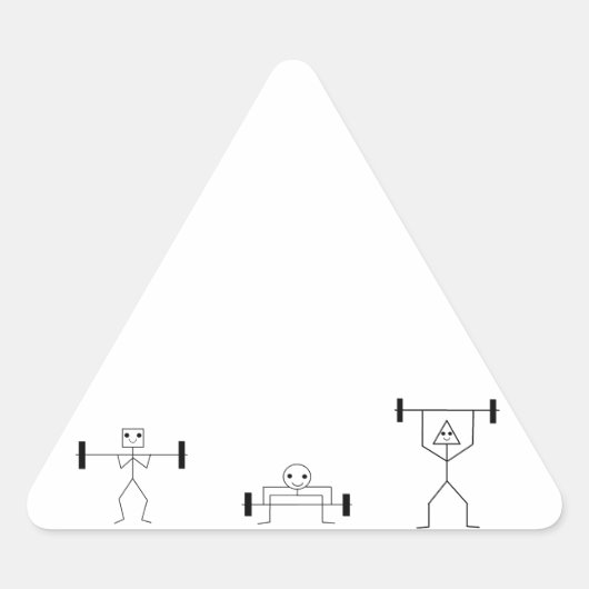 フィットネス形状 三角形シール (正面)