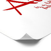 フィットネス成功への姿勢：レッドチューリップのポスター ポスター (角)