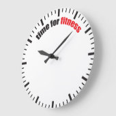 フィットネス時間 – ジムのモチベーション ラージ壁時計 (傾斜)