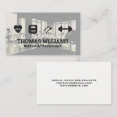 フィットネス栄養アイコン | ジムの背景 名刺 (正面/裏面)