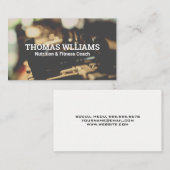 フィットネス栄養アイコン | 体育の重量 名刺 (正面/裏面)