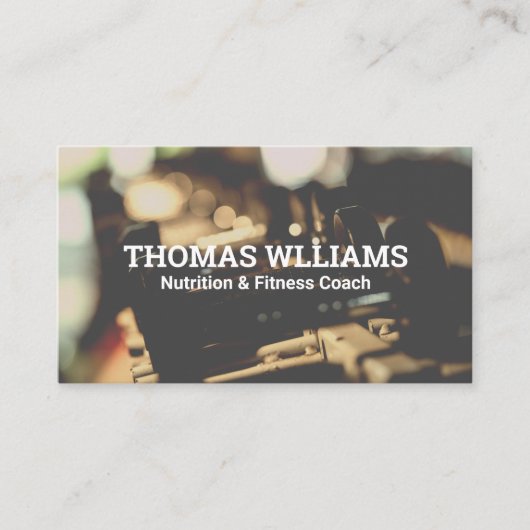 フィットネス栄養アイコン | 体育の重量 名刺 (正面)