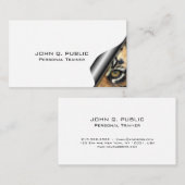 フィットネス栄養パーソナルトレーナーエレガントモダン 名刺 (正面/裏面)