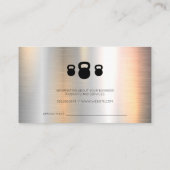 フィットネス栄養 |パーソナルトレーナー |メタリック 予約カード (裏面)