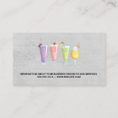 フィットネス栄養 |フルーツスムージー 予約カード (裏面)