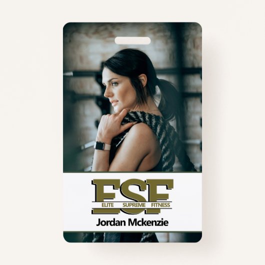 フィットネス業 |パーソナルトレーナーモノグラムロゴ バッジ (正面)