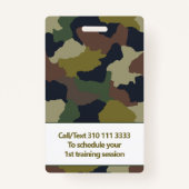 フィットネス業 |パーソナルトレーナーモノグラムロゴ バッジ (裏面)