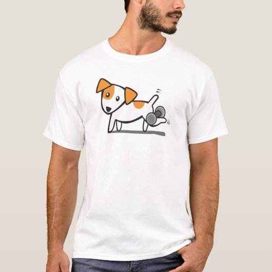 フィットネス犬の重量の訓練 Tシャツ (正面)