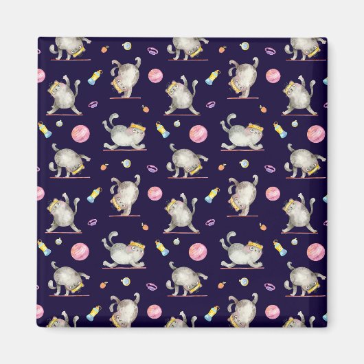 フィットネス猫マグネット マグネット (正面)