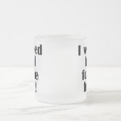 フィットネス私は体のための懸命を働いた フロストグラスマグカップ (中央)