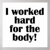 フィットネス私は体のための懸命を働いた ポスター (正面)