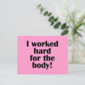 フィットネス私は体のための懸命を働いた ポストカード (スタンド正面)