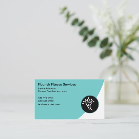 フィットネス衛生テーマ名刺 名刺 (スタンド正面)