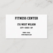 フィットネス言行共に 名刺 (裏面)