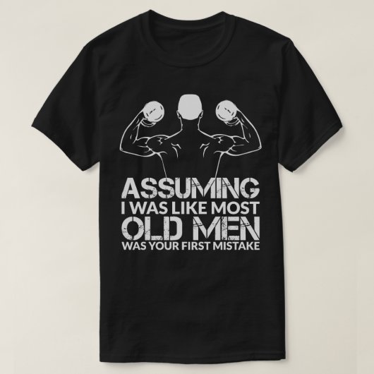 フィットネス訓練老人 Tシャツ (デザイン正面)