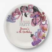 フィットネス誕生会 ペーパープレート (正面)