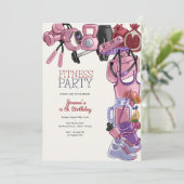 フィットネス誕生会 招待状 (スタンド正面)