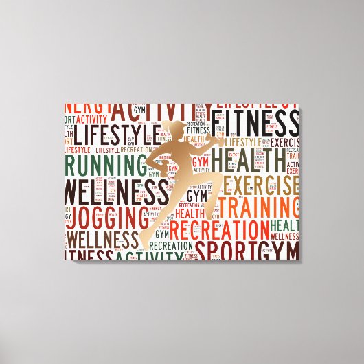 フィットネス語 キャンバスプリント (正面)