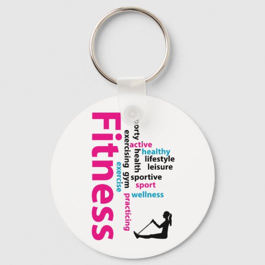フィットネス語 キーホルダー (正面)