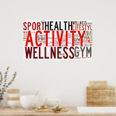 フィットネス語 ポスター (キッチン)