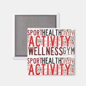 フィットネス語 マグネット (正面/裏面)