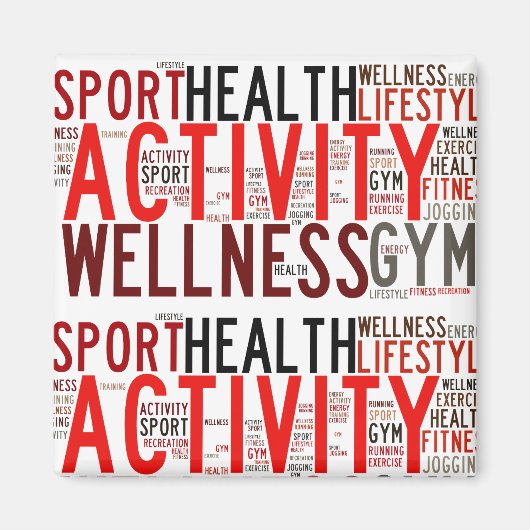 フィットネス語 マグネット (正面)