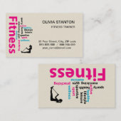 フィットネス語 名刺 (正面/裏面)