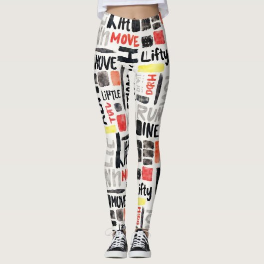 フィットネス走のシームレスな移動パターン レギンス (正面)