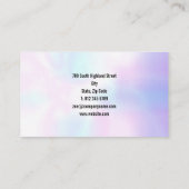 フィットネス踊りモダン虹色 名刺 (裏面)