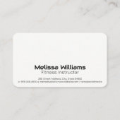 フィットネス運動中の人々 名刺 (裏面)