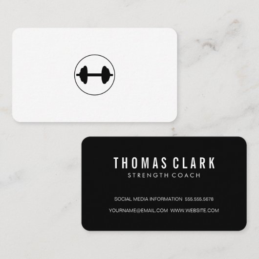 フィットネス重量パーソナルトレーナー 名刺 (正面/裏面)