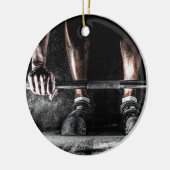 フィットネス重量挙げジムトレーニング セラミックオーナメント (左)