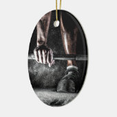 フィットネス重量挙げジムトレーニング セラミックオーナメント (左)