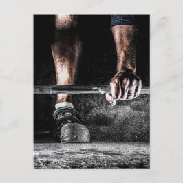 フィットネス重量挙げジムトレーニング ポストカード