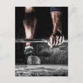 フィットネス重量挙げジムトレーニング ポストカード (正面)