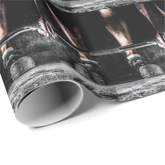 フィットネス重量挙げジムトレーニング ラッピングペーパー (ロールコーナー)