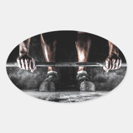 フィットネス重量挙げジムトレーニング 楕円形シール