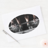 フィットネス重量挙げジムトレーニング 楕円形シール (封筒)