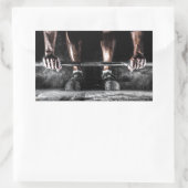 フィットネス重量挙げジムトレーニング 長方形シール (バッグ)