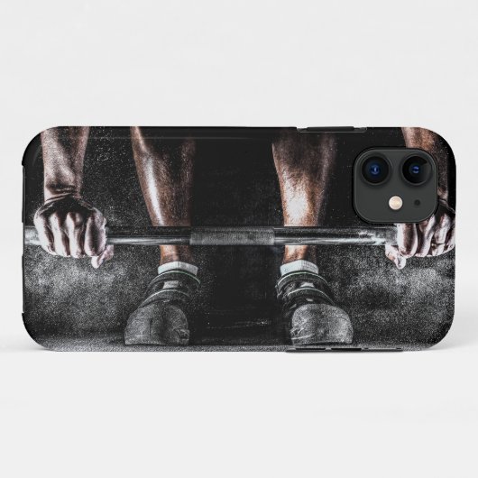 フィットネス重量挙げジムトレーニング Case-Mate iPhoneケース (裏面(横))